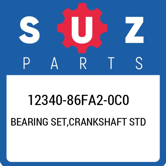 12340-86FA2-0C0 Suzuki Bearing set,crankshaft std 1234086FA20C0, New Genuine OEM